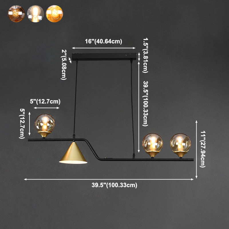 Nordic Pendant Light Modern Glass Shade Chandelier Lamp Fixture for Dining Room