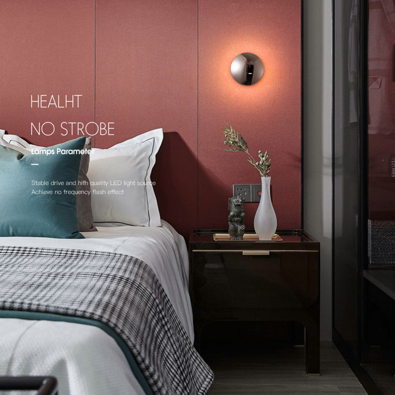 Wohnzimmer Wandleuchte postmoderne Metall Ein hell silberne Wandmontageleuchte