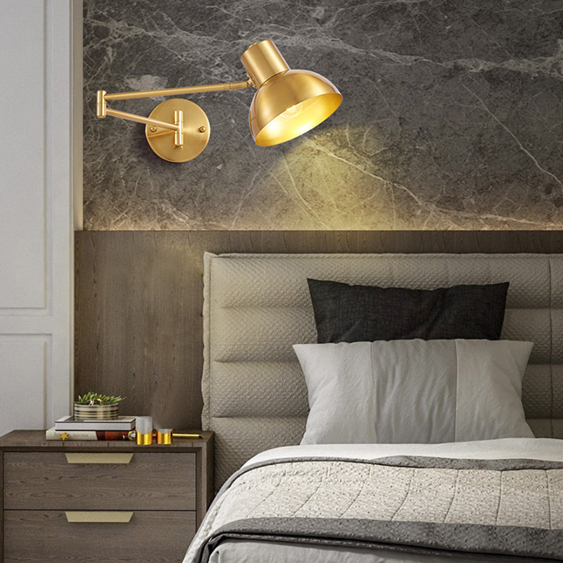 Postmoderne 1 Kopfmetall Wandleuchte Goldwandleuchte für den Untersuchungsraum