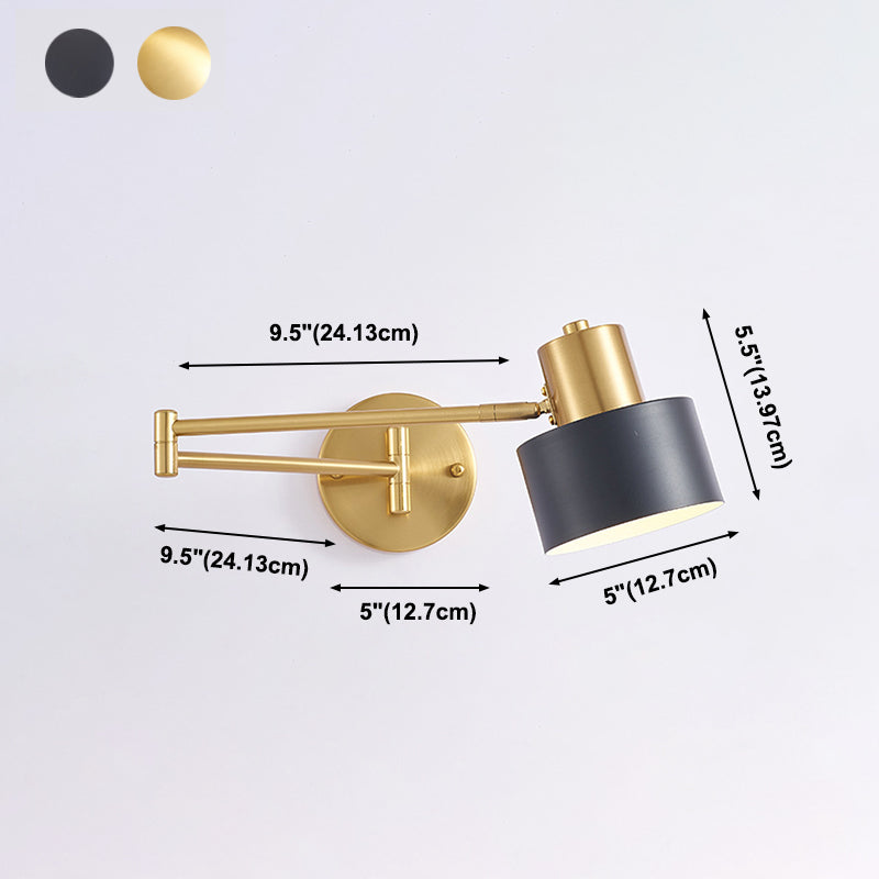 Postmoderne 1 Kopfmetall Wandleuchte Goldwandleuchte für den Untersuchungsraum