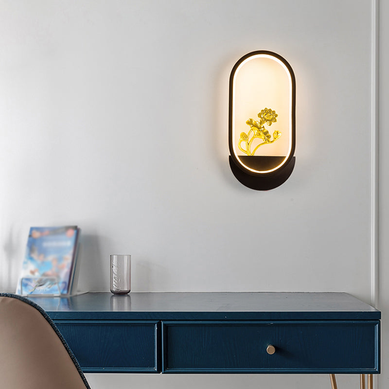 Contemporáneo Simple Metal Wall LED 1 Luz de pared de luz para sala de estar