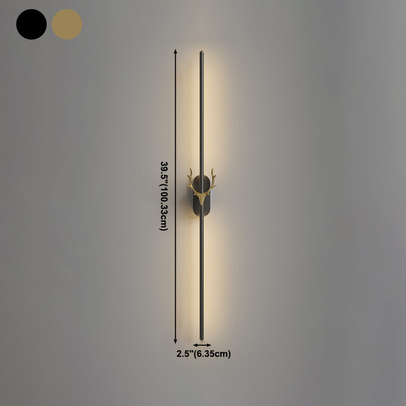 Lineare Wandlampe Aluminium Einfacher Stil LED LED LIGHT WALL SCHLAFT für Wohnzimmer