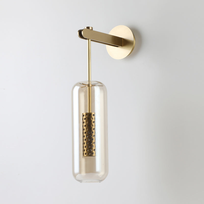 Einfachheit im zeitgenössischen Stil Wandleuchte leichte Glasschatten Wandlampe für Schlafzimmer