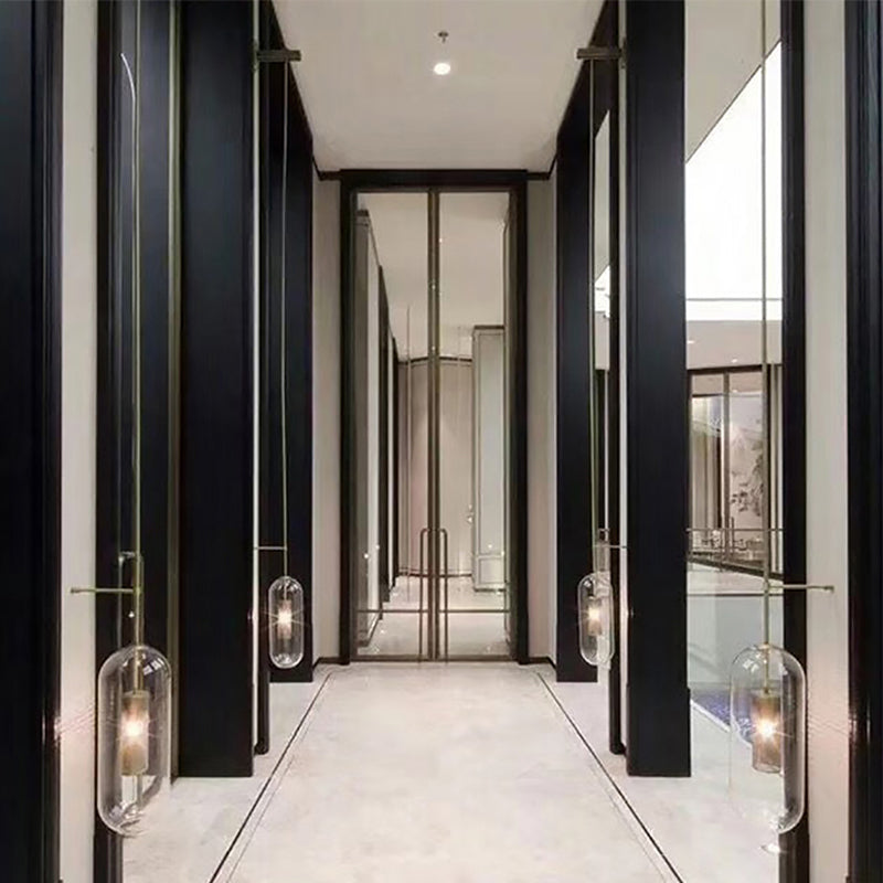 Einfachheit im zeitgenössischen Stil Wandleuchte leichte Glasschatten Wandlampe für Schlafzimmer