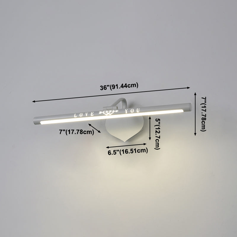 Lámpara de espejo moderno nórdico de forma simple de forma de espejo de forma espejo para el baño