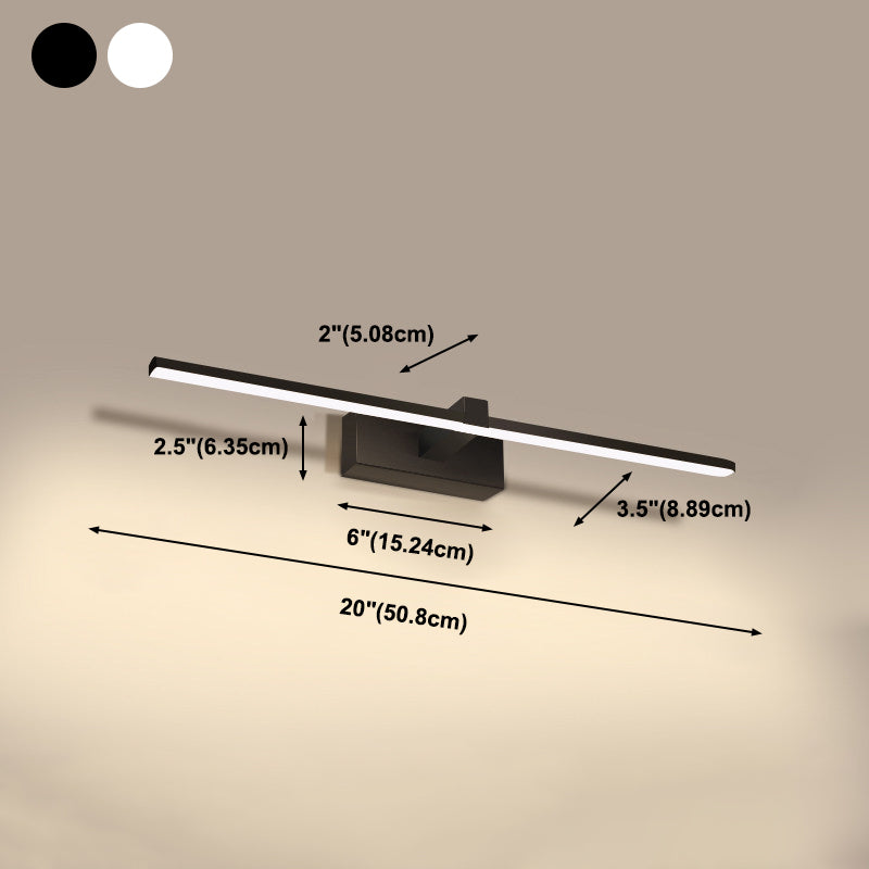 Noordse moderne spiegellicht Simple Long Strip Mirror Lamp Fixture voor badkamer