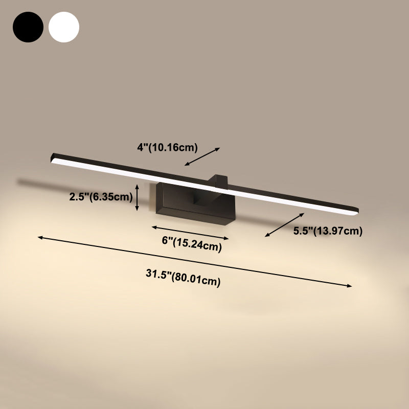 Nordic Modern Mirror Light Simple Long Strip Mirror Lamp Fixture for Bathroom
