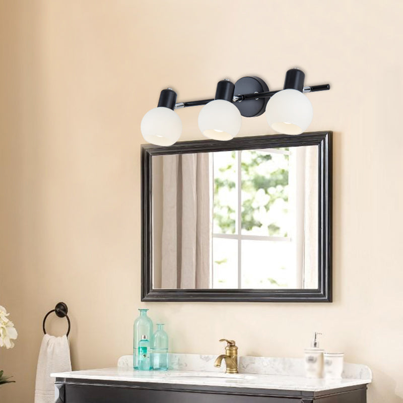American Simple Makeup Mirror Lamp Glass Shade Mirror Light for Bathroom