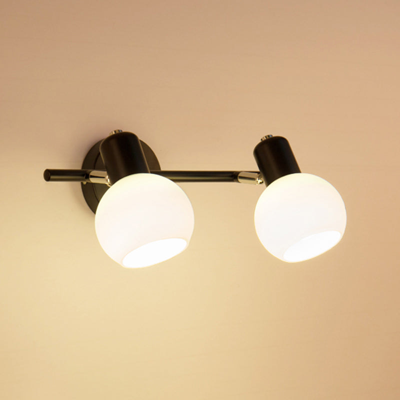 American Simple Makeup Mirror Lamp Glass Shade Mirror Light for Bathroom