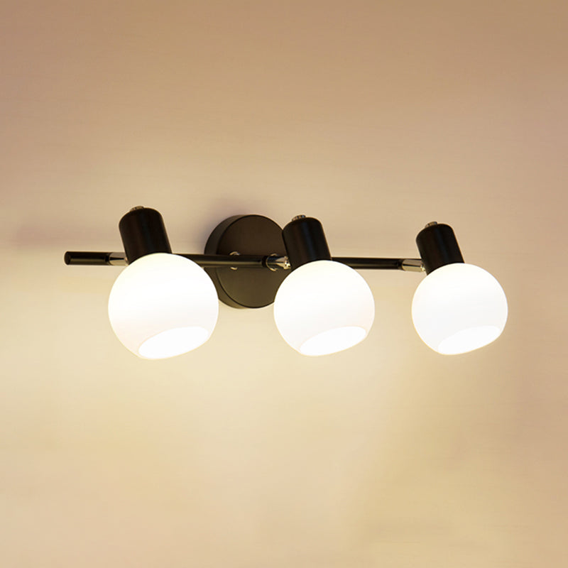 American Simple Makeup Mirror Lamp Glass Shade Mirror Light for Bathroom