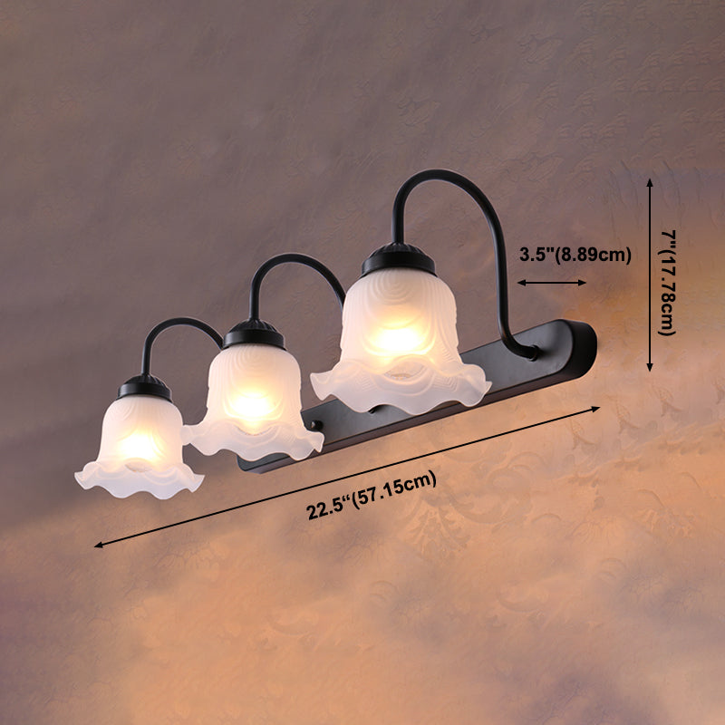 American Simple Makeup Mirror Lamp Glass Shade Mirror Light for Bathroom