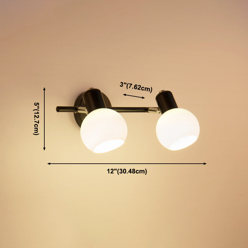 American Simple Makeup Mirror Lamp Glass Shade Mirror Light for Bathroom