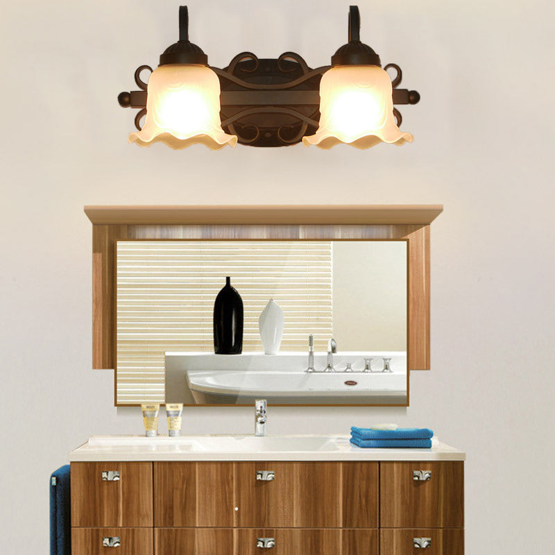 Simpuzzo specchio per trucco leggero americano American Glass Shade Mirror Fare lampada