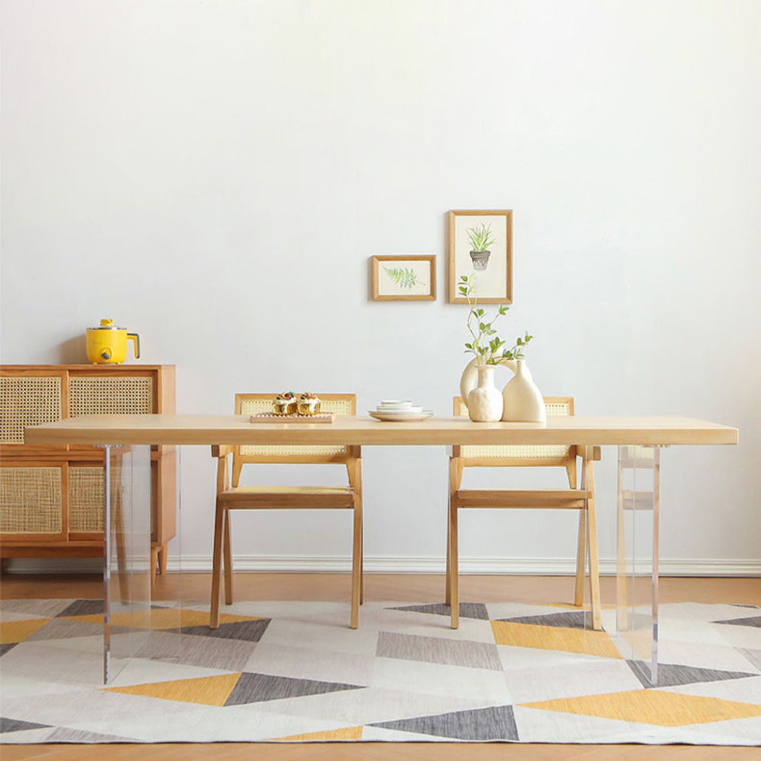 Modern 1/3/5 Pieces Dining Set Solid Wood Dining Furniture Set /Separate Items