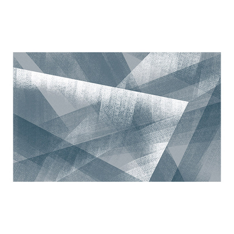 Black Modern Rug Polyester Pattern Rug Non-Slip Backing Area Rug for Home Decor