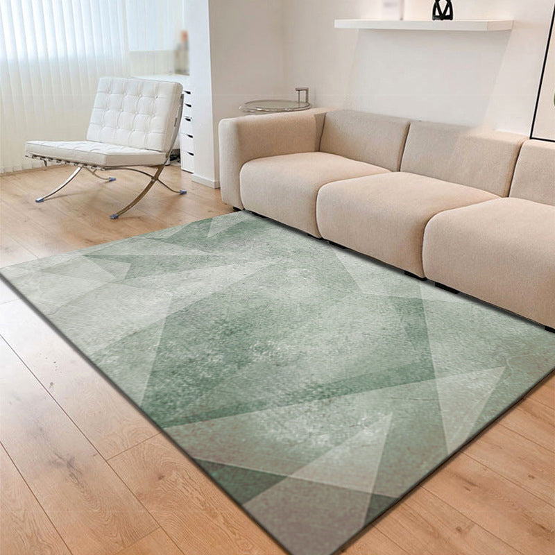 Black Modern Rug Polyester Pattern Rug Non-Slip Backing Area Rug for Home Decor