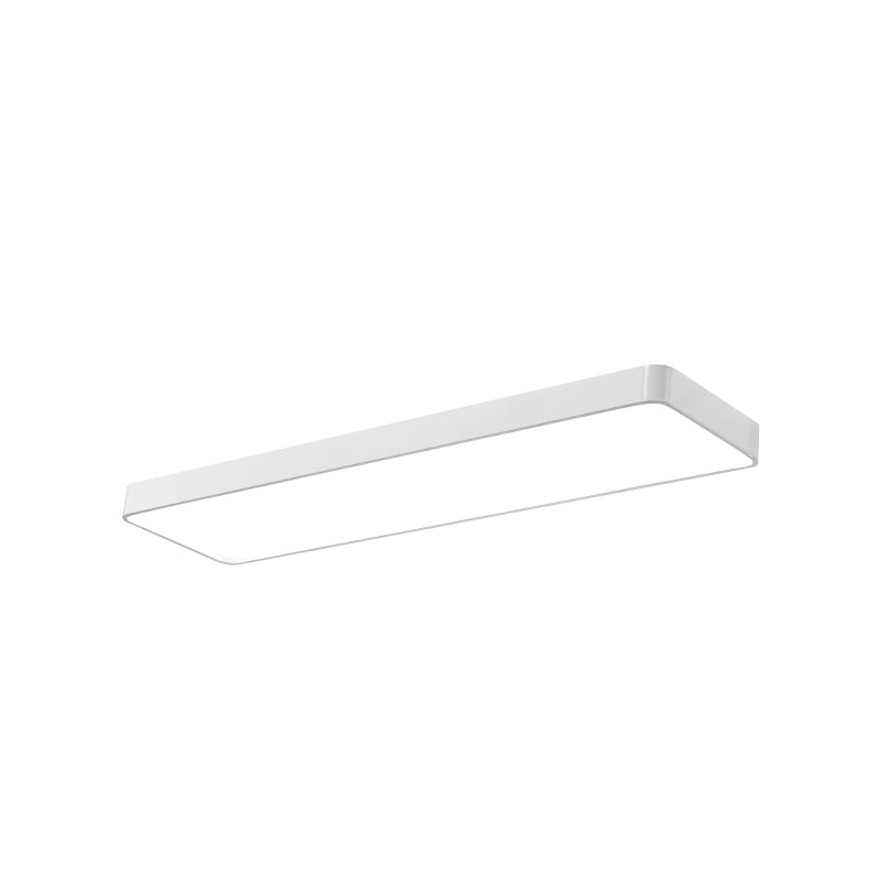 Plafonnier LED rectangulaire contemporain à montage encastré pour bureau