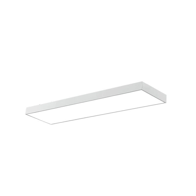 Plafonnier LED rectangulaire contemporain à montage encastré pour bureau
