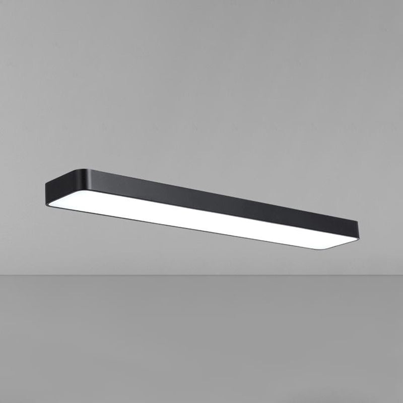 Plafonnier LED rectangulaire contemporain à montage encastré pour bureau