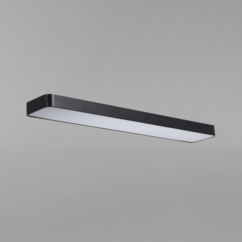 Plafonnier LED rectangulaire contemporain à montage encastré pour bureau