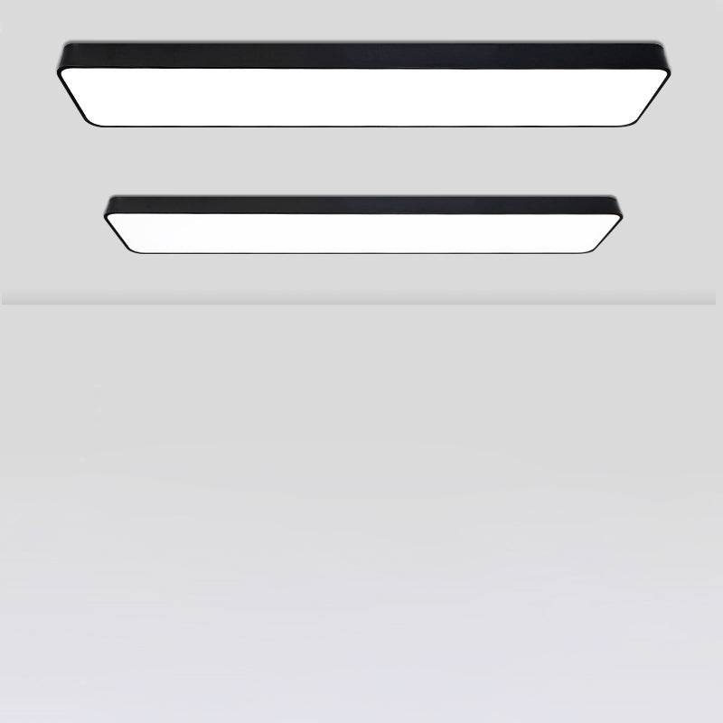 Plafonnier LED rectangulaire contemporain à montage encastré pour bureau