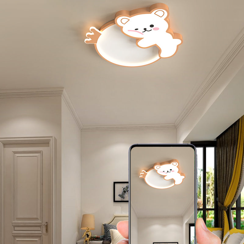 Ours Style Simple LED plafonniers belle lampe encastrée pour chambre chambre d'enfant