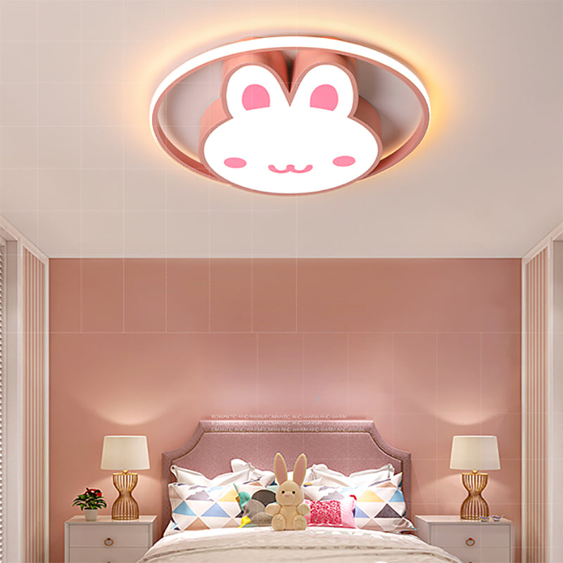 Lovely Rabbit LED Ceiling Lights Simplicity Style Bedroom Kid's Room Flush-mount Lamp