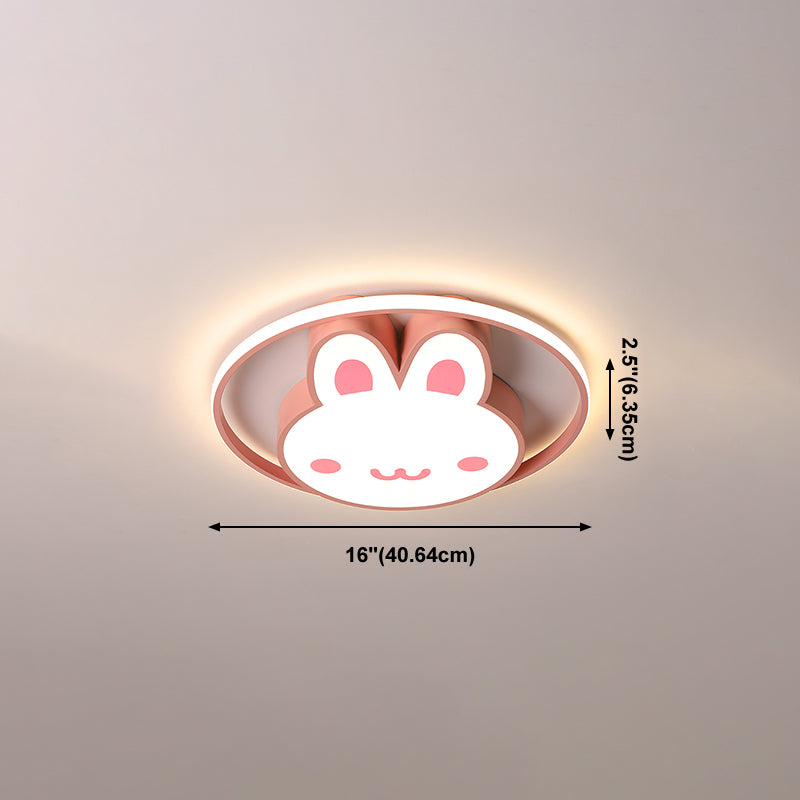 Lovely Rabbit LED Ceiling Lights Simplicity Style Bedroom Kid's Room Flush-mount Lamp