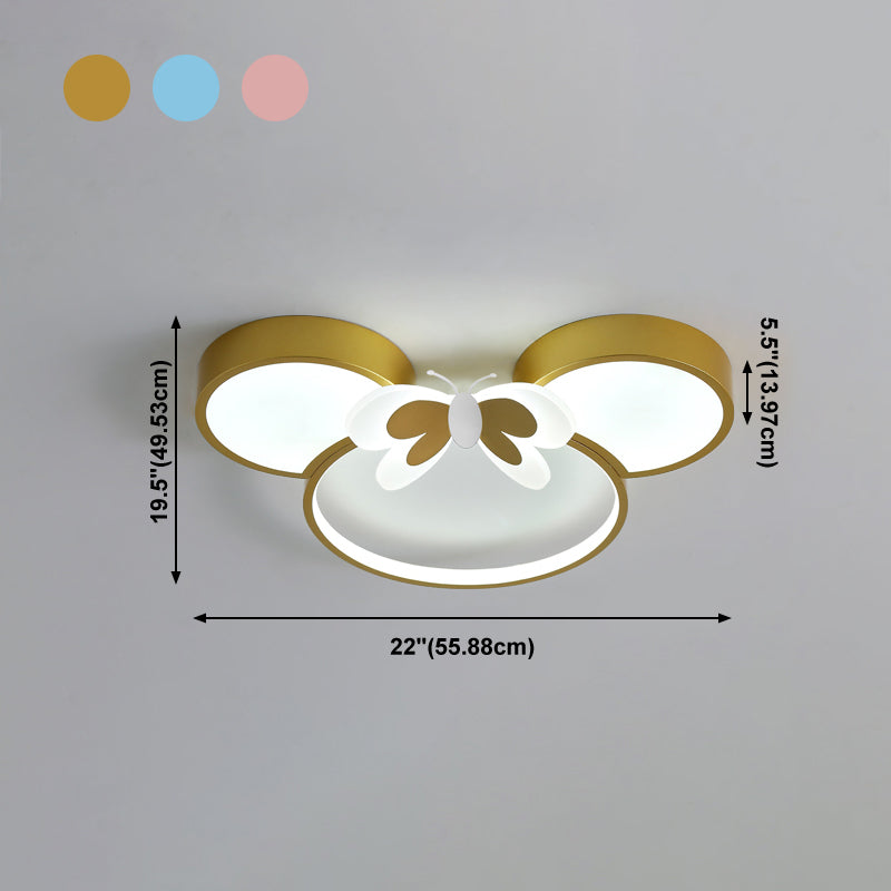 Modern Style LED Ceiling Lights Lovely Cartoon Flush-mount Lamp for Kid's Room