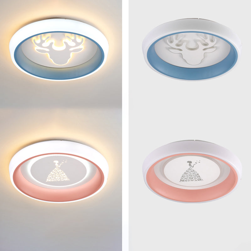 Plafonnier LED de Style moderne, jolie lampe encastrée de dessin animé pour chambre d'enfant