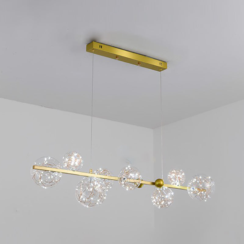 Nórdica Dining Island Light Kitchen Simple Led Glass Shade Colgara de luz colgante