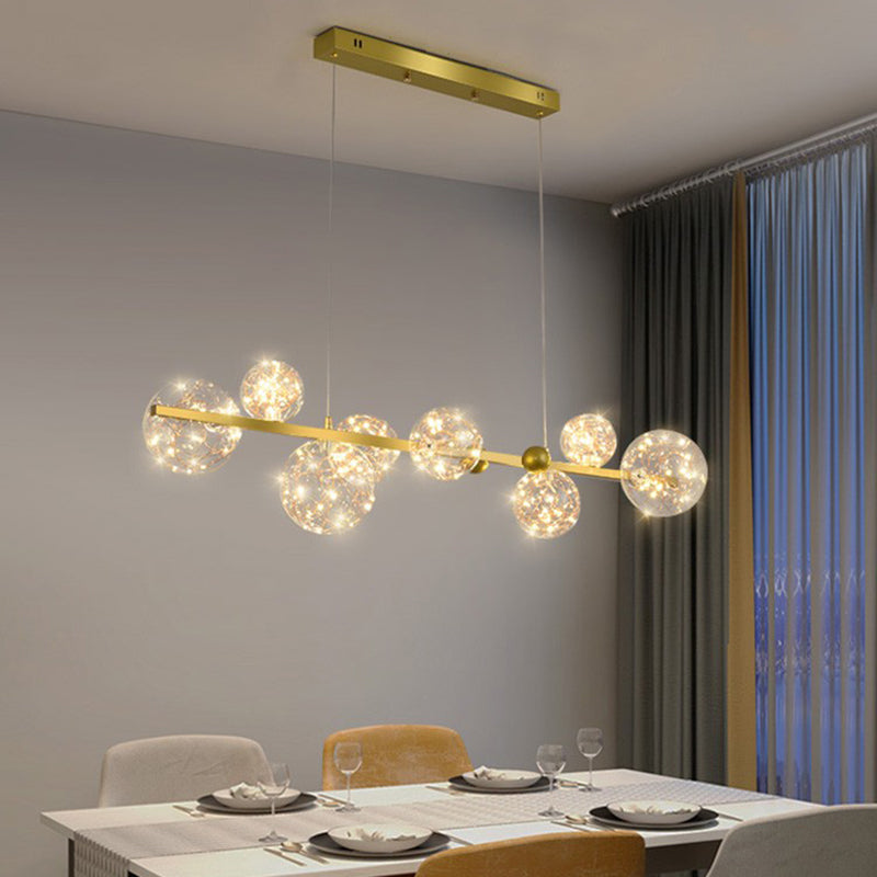 Nórdica Dining Island Light Kitchen Simple Led Glass Shade Colgara de luz colgante