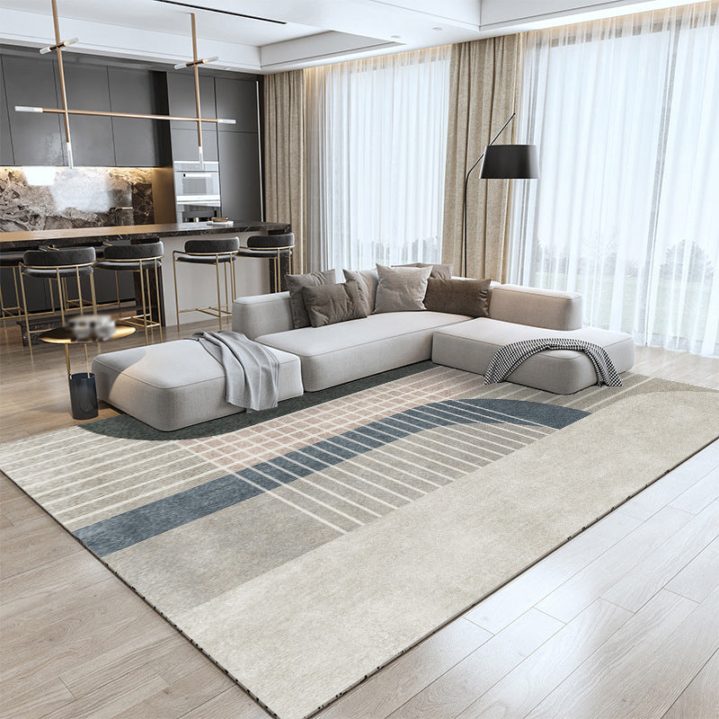 Watercolor Ink Abstract Carpet Simple Carpet Non-Slip Backing Rug for Living Room