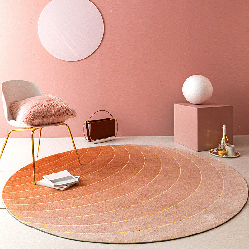 Moderne ronde bruin tapijt indoor tapijt niet-slip achterste tapijt voor slaapkamer