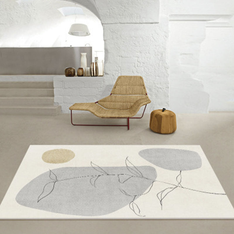Tapis de polyester de tapis d'intérieur moderne tapis de support sans glissement pour décoration intérieure