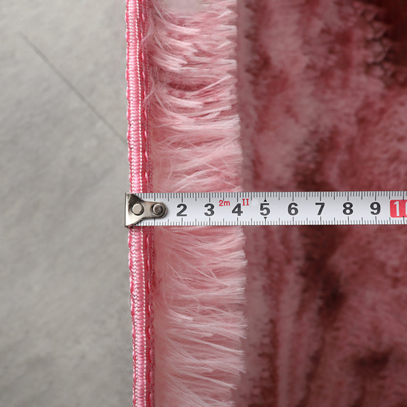 Plush Round Rug Area Rug Polyster Non-Slip Backing Washable Carpet for Bedroom