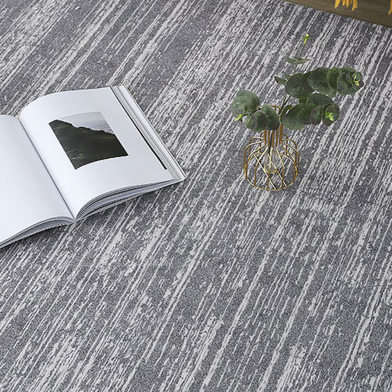 Gray Modern Area Rug Polyester Abstract Graphic Rug Washable Rug for Living Room