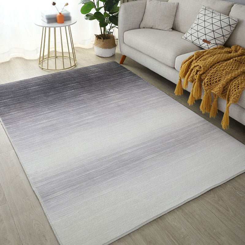 Gray Modern Area Rug Polyester Abstract Graphic Rug Washable Rug for Living Room