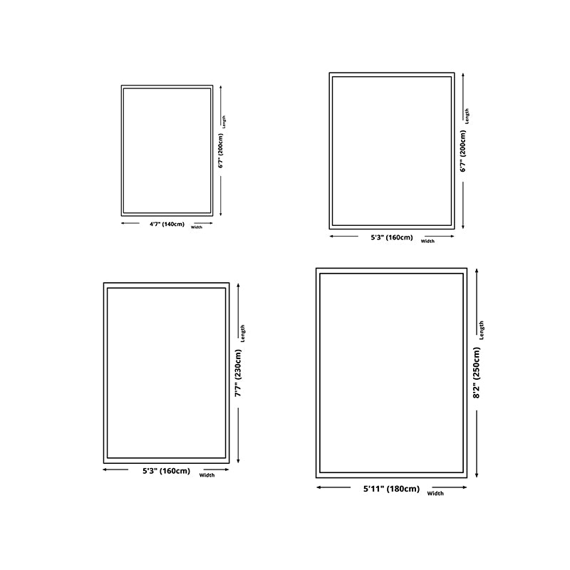 White Modern Carpet Polyester Geometric Patterns Carpet Washable Carpet for Home Decor