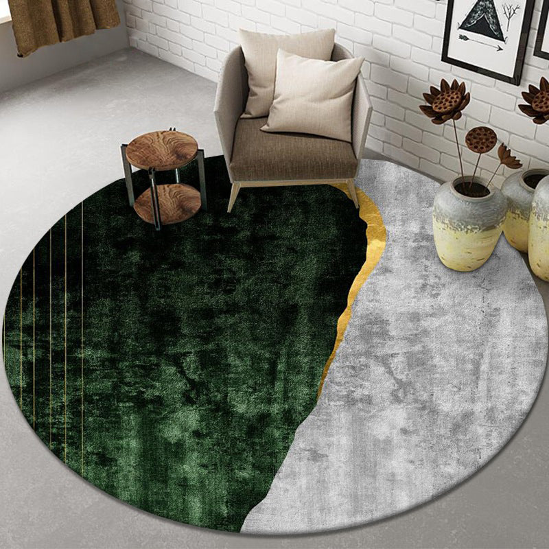 Pink Line Rug Polyester Simple Indoor Rug Stain Resistant Rug for Living Room