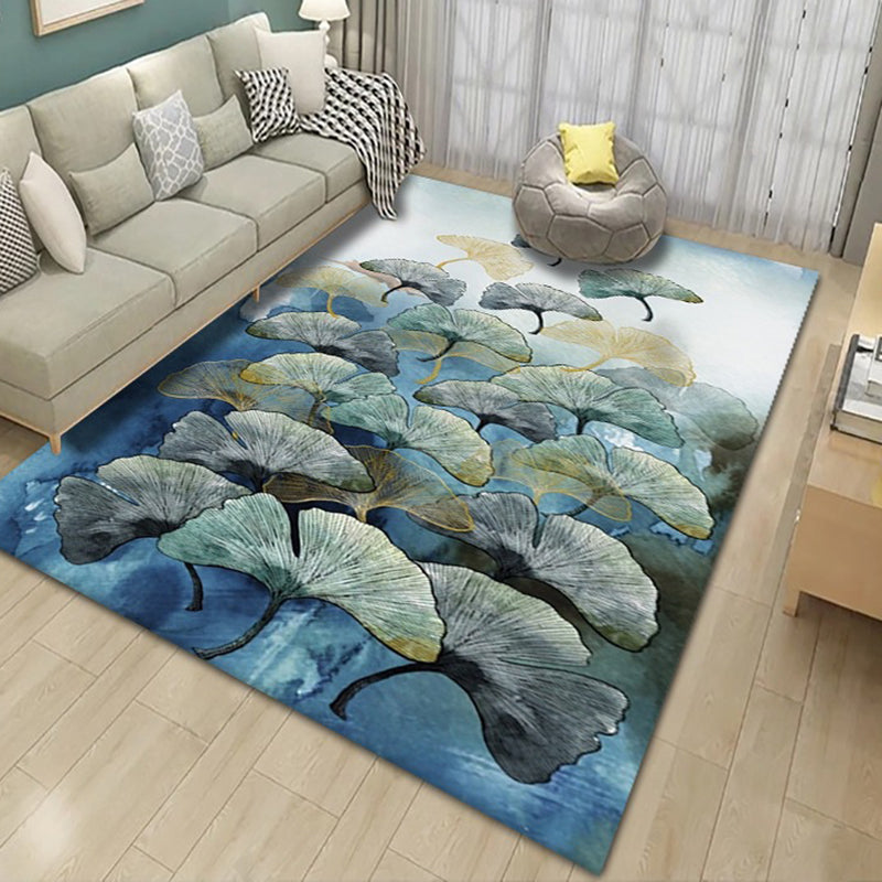 Wit minimalistisch vloerkleed polyester abrikoos bladkleed wasbaar vloerkleed voor woningdecoratie