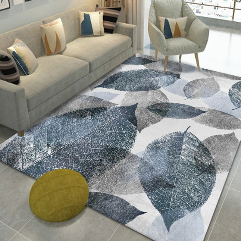 Wit minimalistisch vloerkleed polyester abrikoos bladkleed wasbaar vloerkleed voor woningdecoratie