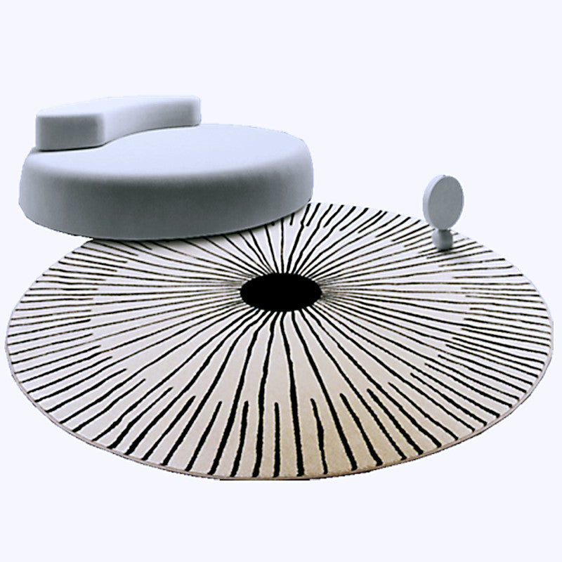 Grijs ronde tapijt polyester gebied tapijt vlekbestendig tapijt voor woonkamer