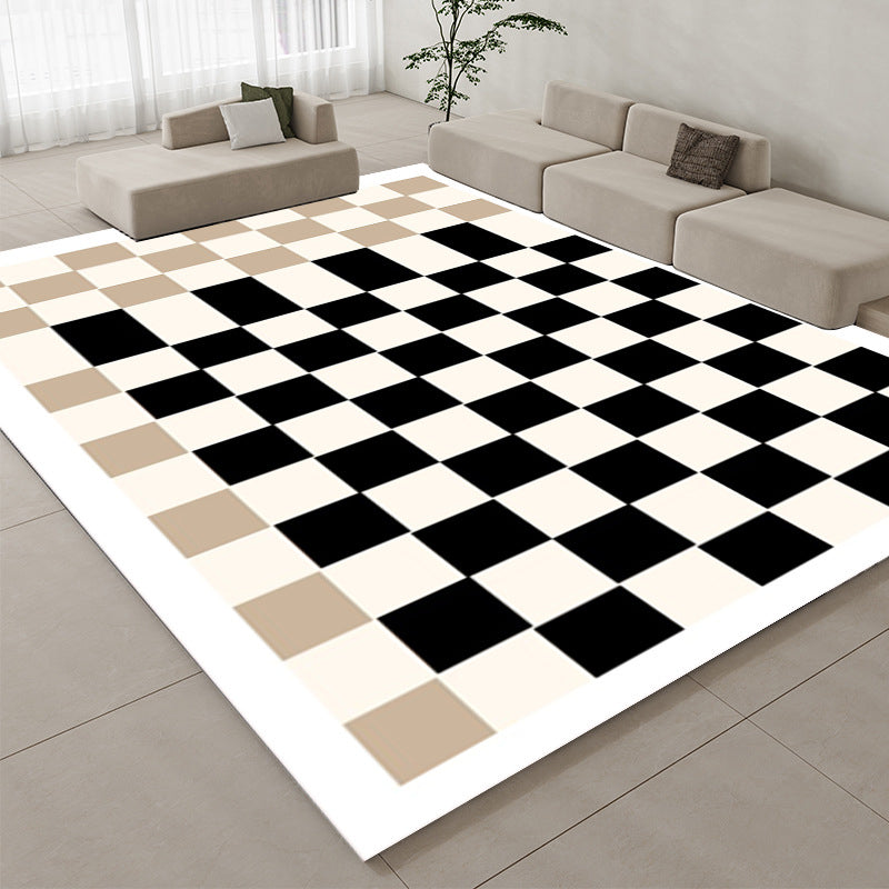 Wit eenvoudig tapijt polyester controle print tapijt vlekbestendig tapijt voor woonkamer