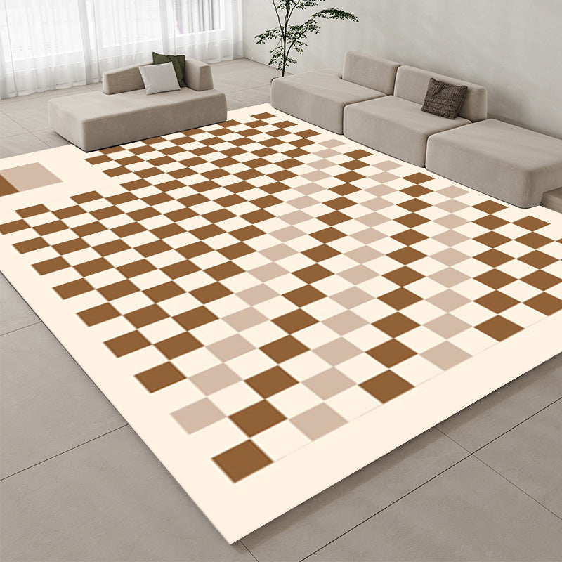 Wit eenvoudig tapijt polyester controle print tapijt vlekbestendig tapijt voor woonkamer