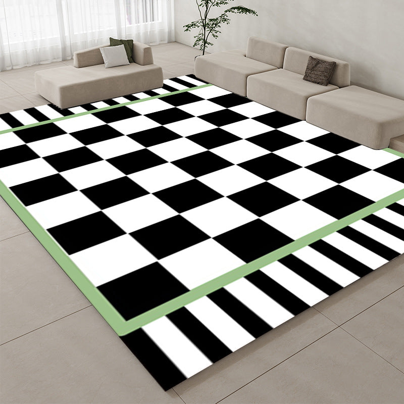Wit eenvoudig tapijt polyester controle print tapijt vlekbestendig tapijt voor woonkamer