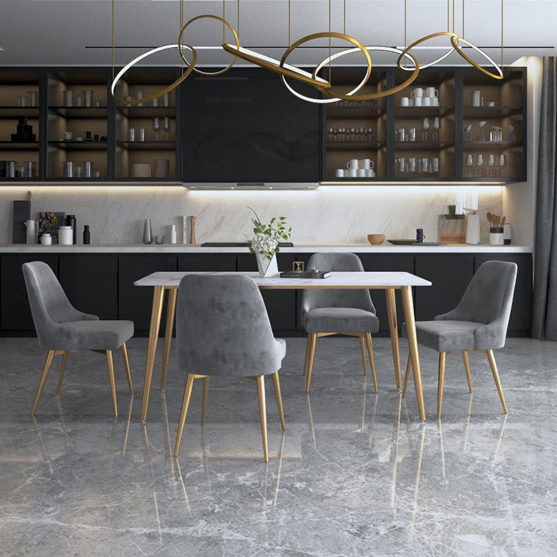 Glam Stone Dining Room Set 1/2/5/7 Pieces Dining Furniture Set /Separate Items