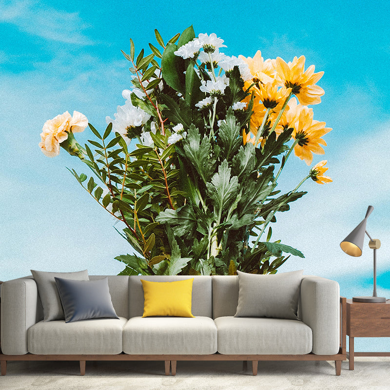 Eco-friendly Decorative Flower Murals Dining Room Wall Murals