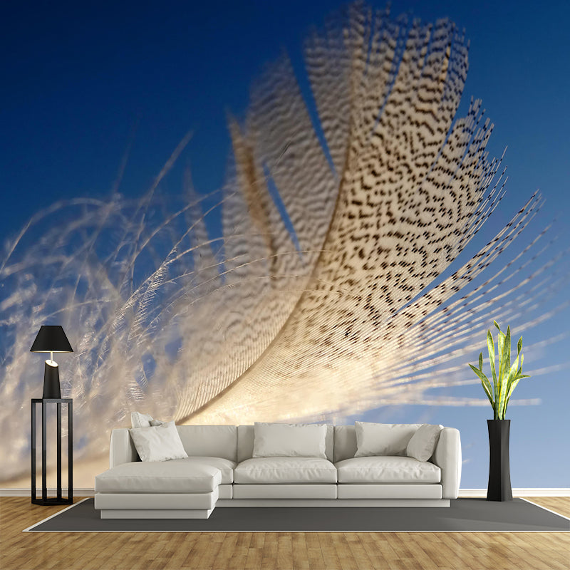 Customized Feather Decorative Murals Sleeping Room Wall Murals