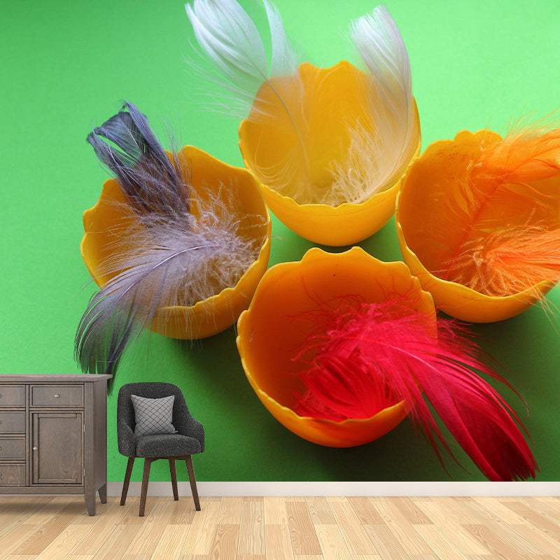 Stain Resistant Decorative Murals Feather Bedroom Wall Murals